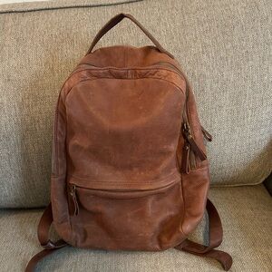 Hobo leather backpack for men & women - brown - gorgeous!